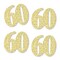 Big Dot of Happiness Gold Glitter 60 - No-Mess Real Gold Glitter Cut-Out Numbers - 60th Birthday Party Confetti - Set of 24